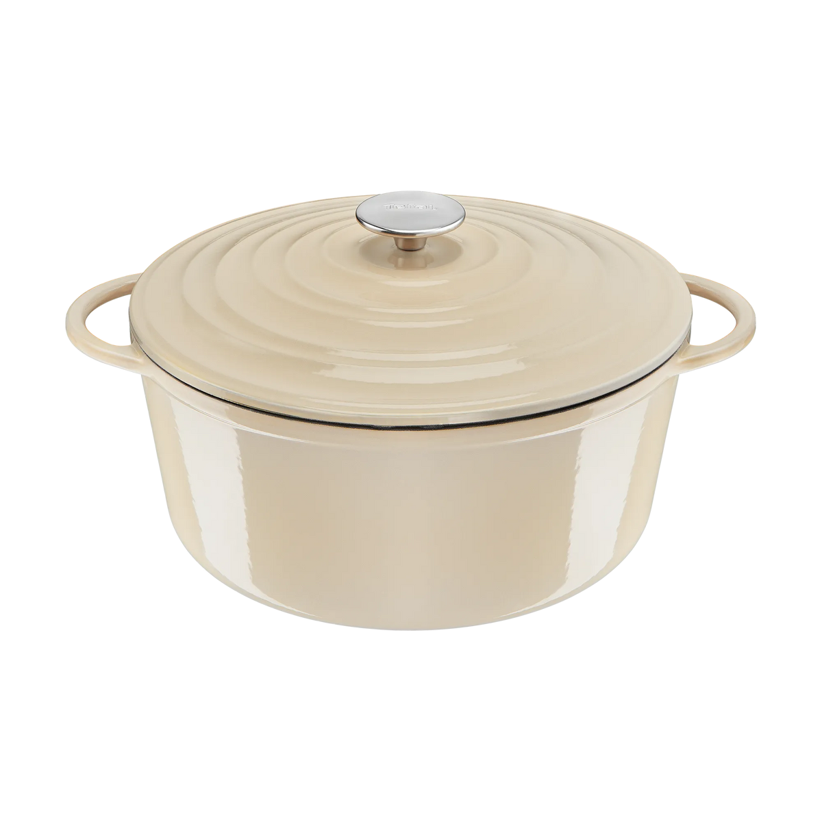 Tefal LOV Induction Cast Iron Beige Stewpot 29cm/7.4L + Lid
