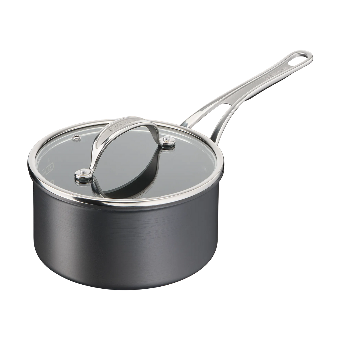 Jamie Oliver by Tefal Cooks Classic Non-Stick Induction Hard Anodised Saucepan + Lid 18cm