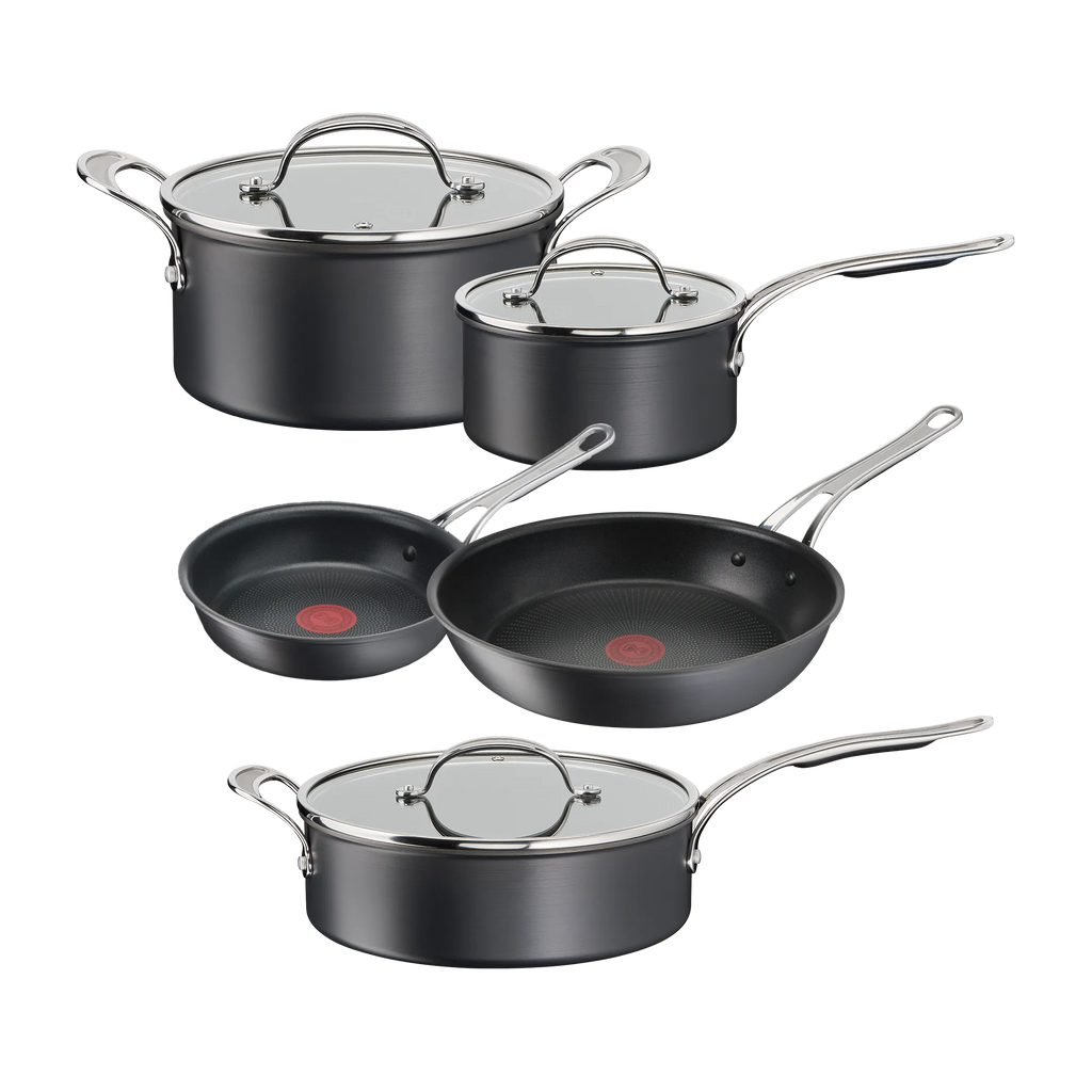 Jamie Oliver by Tefal Cooks Classic Non-Stick Induction Hard Anodised 5pc Cookware Set