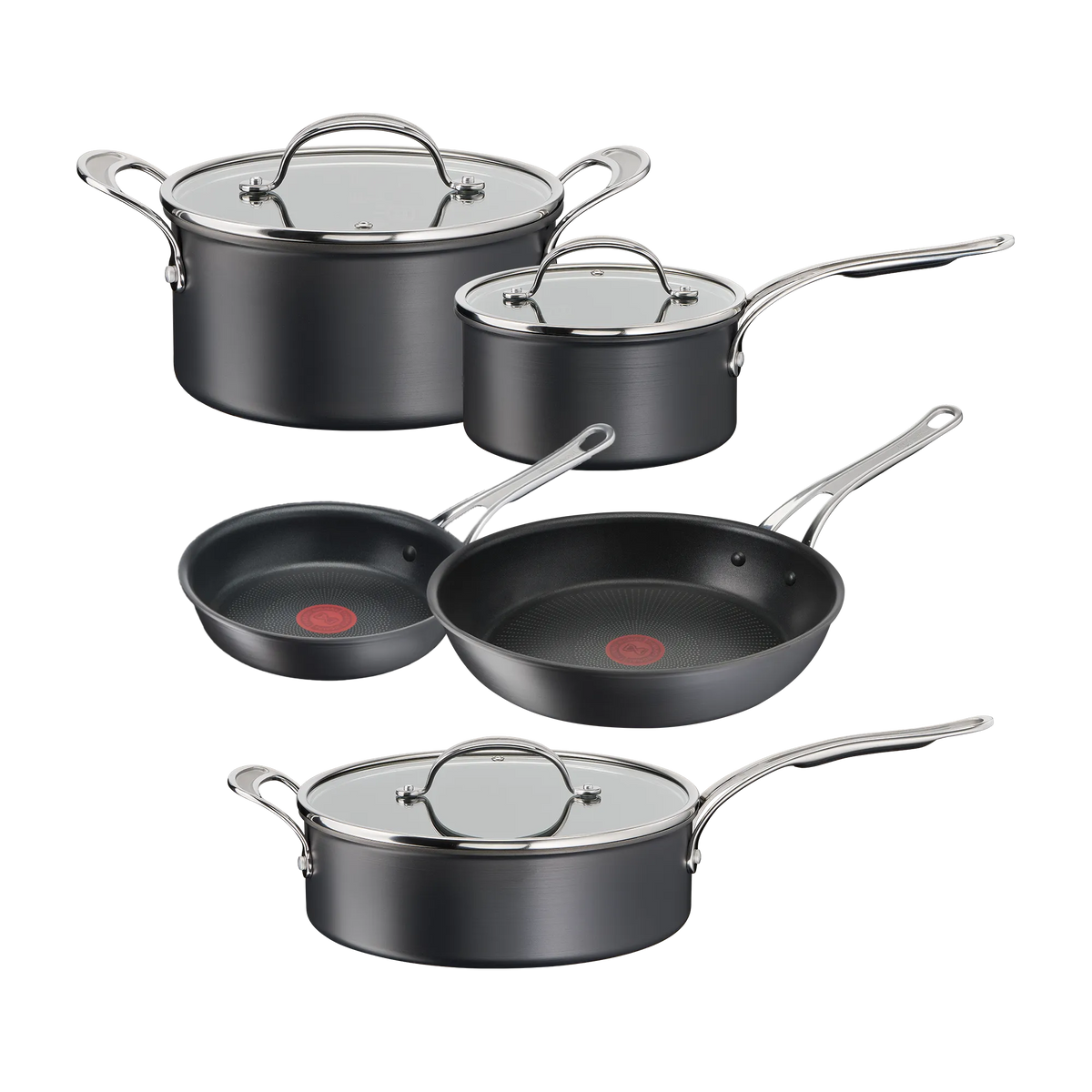 Jamie Oliver by Tefal Cooks Classic Non-Stick Induction Hard Anodised 5pc Cookware Set