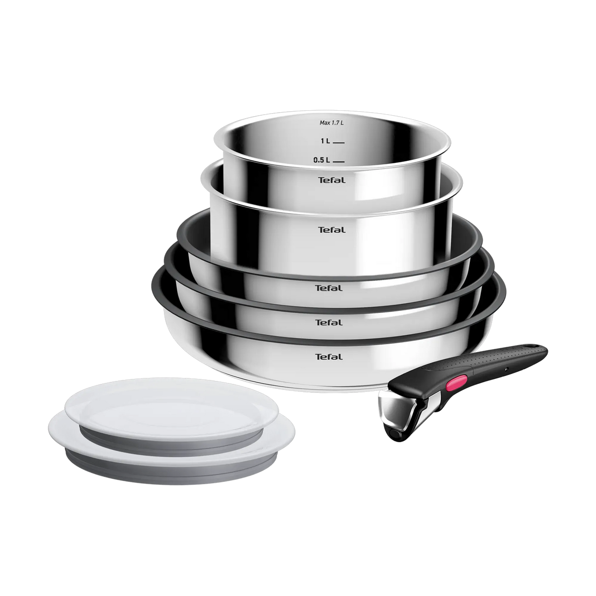 Tefal Ingenio Cook Eat Induction Non-Stick 8pc Set with Lids