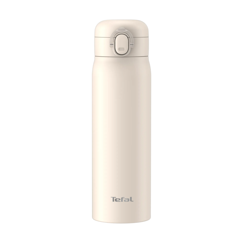 Tefal Easy to Go Stainless Steel Drink Bottle 500ml in White