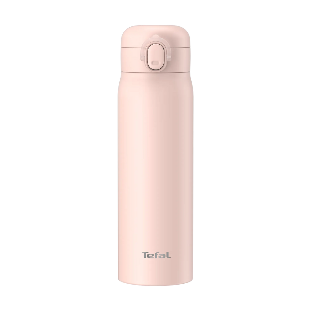 Tefal Easy to Go Stainless Steel Drink Bottle 500ml in Pink