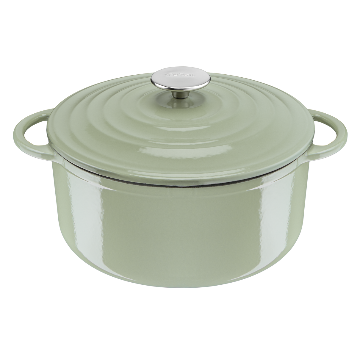 Tefal LOV Induction Cast Iron Green Lichen Stewpot 25cm/5L + Lid