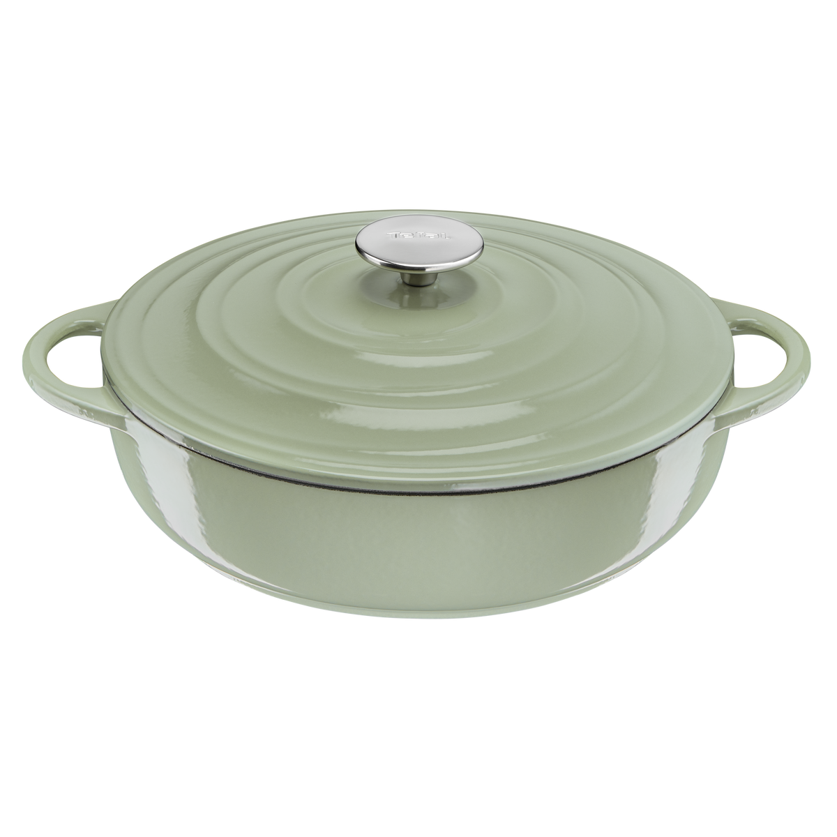 Tefal LOV Induction Cast Iron Green Lichen Shallowpot 28cm/3.8L + Lid