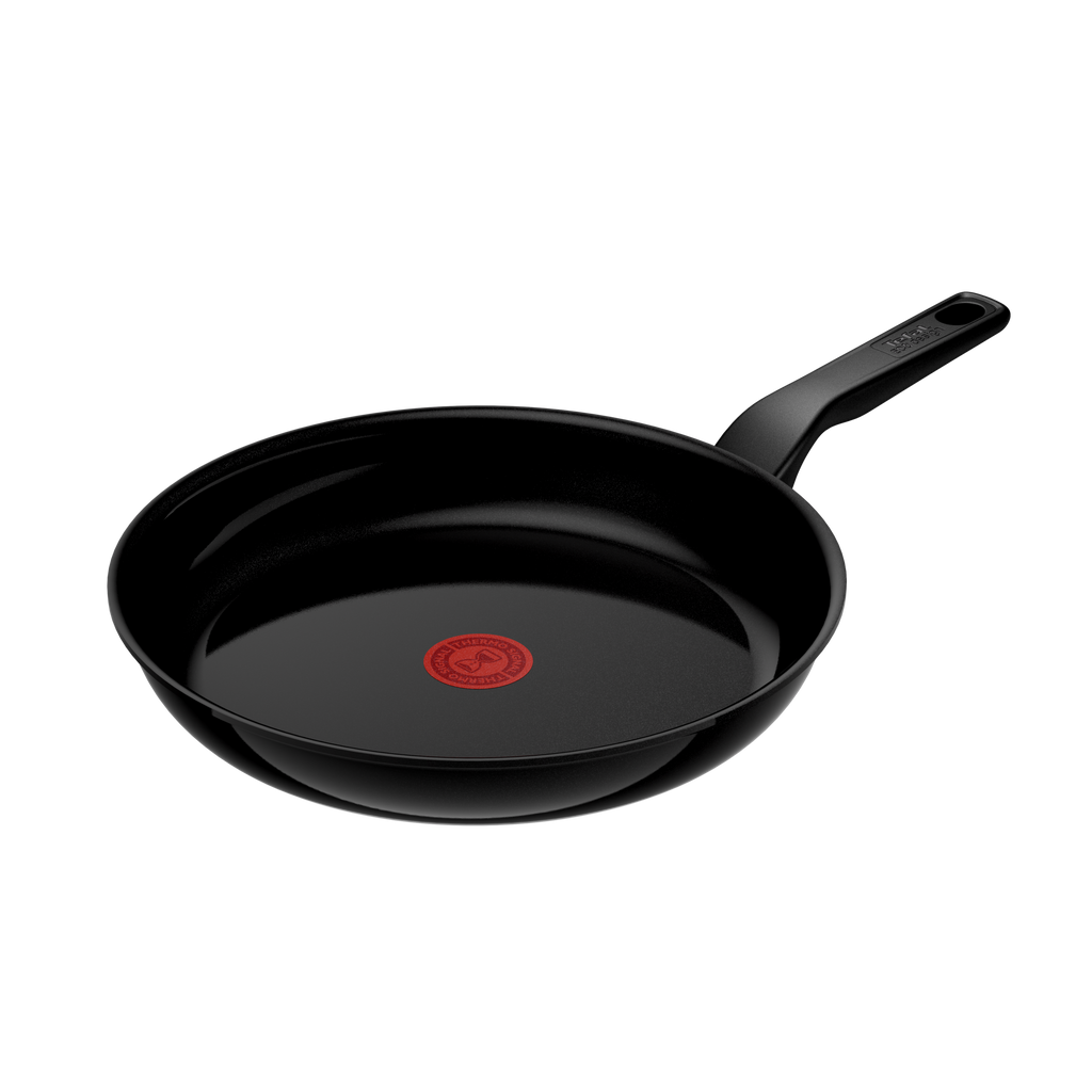 Tefal Renew Black 5pc Cookware Set 20/24/28cm Frypans, 28cm Wok, 24cm Sautepan - Ceramic Non-Stick Coating