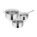 Jamie Oliver by Tefal Cook Smart Induction Stainless Steel 3pc Pot Set + Lids