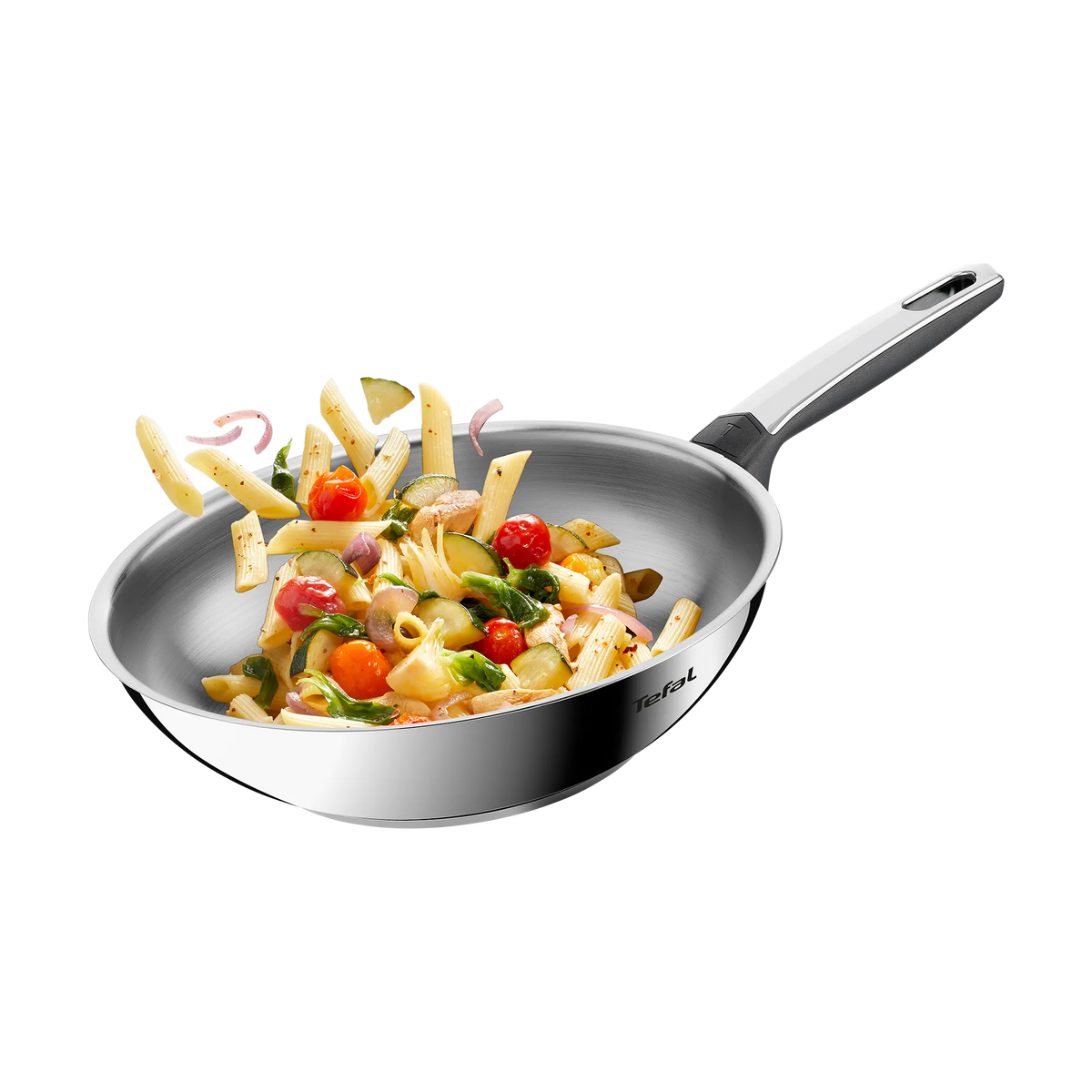 Tefal Emotion+ Induction Stainless Steel Uncoated Wok 28cm