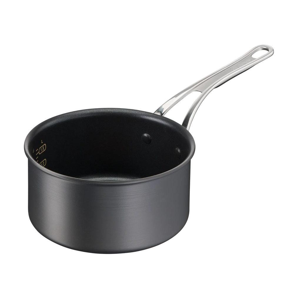 Jamie Oliver by Tefal Cooks Classic Non-Stick Induction Hard Anodised Saucepan + Lid 18cm