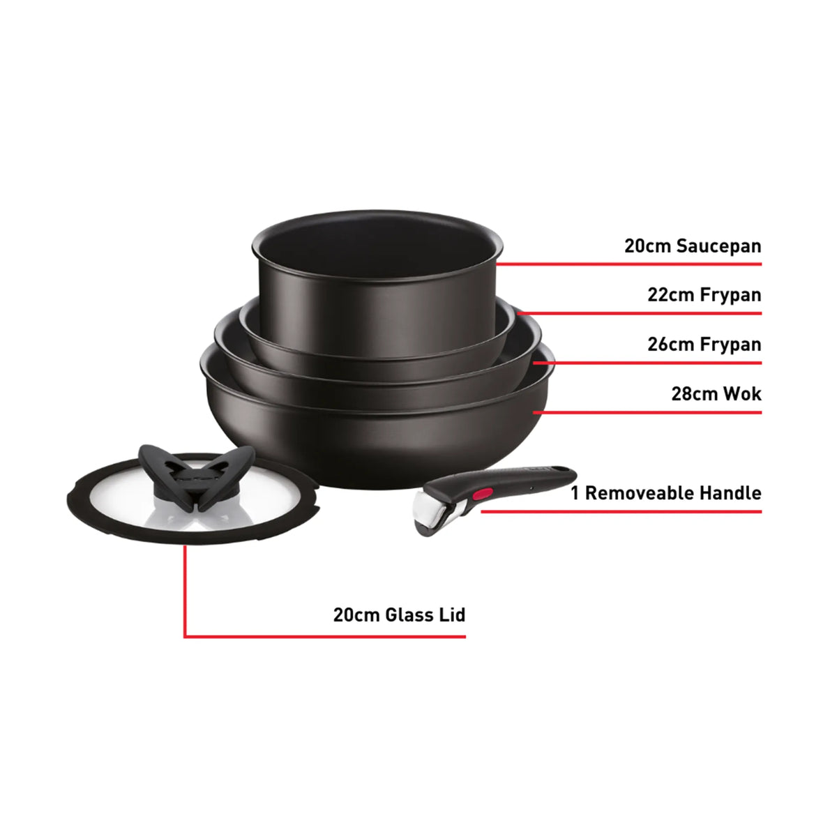 Tefal Ingenio Unlimited Induction Non-Stick 6pc Set