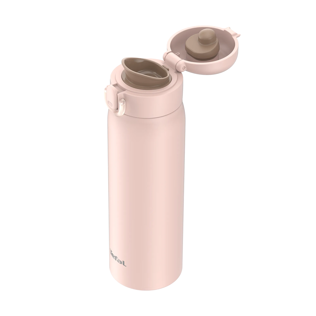 Tefal Easy to Go Stainless Steel Drink Bottle 500ml in Pink