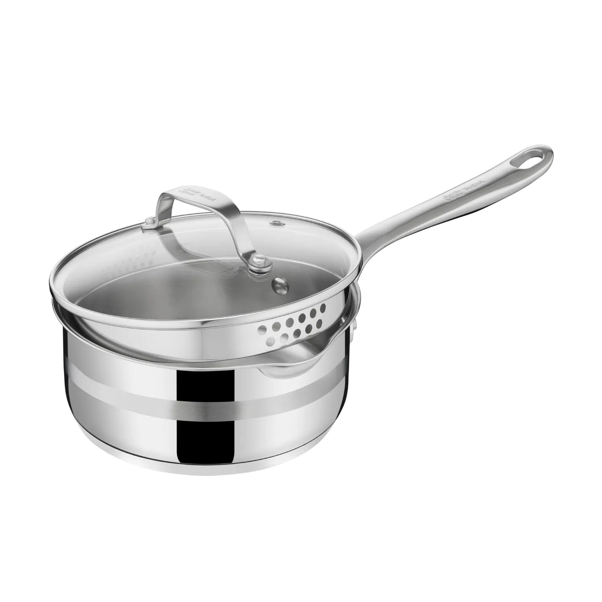 Jamie Oliver by Tefal Cook Smart Induction Stainless Steel 3pc Pot Set + Lids