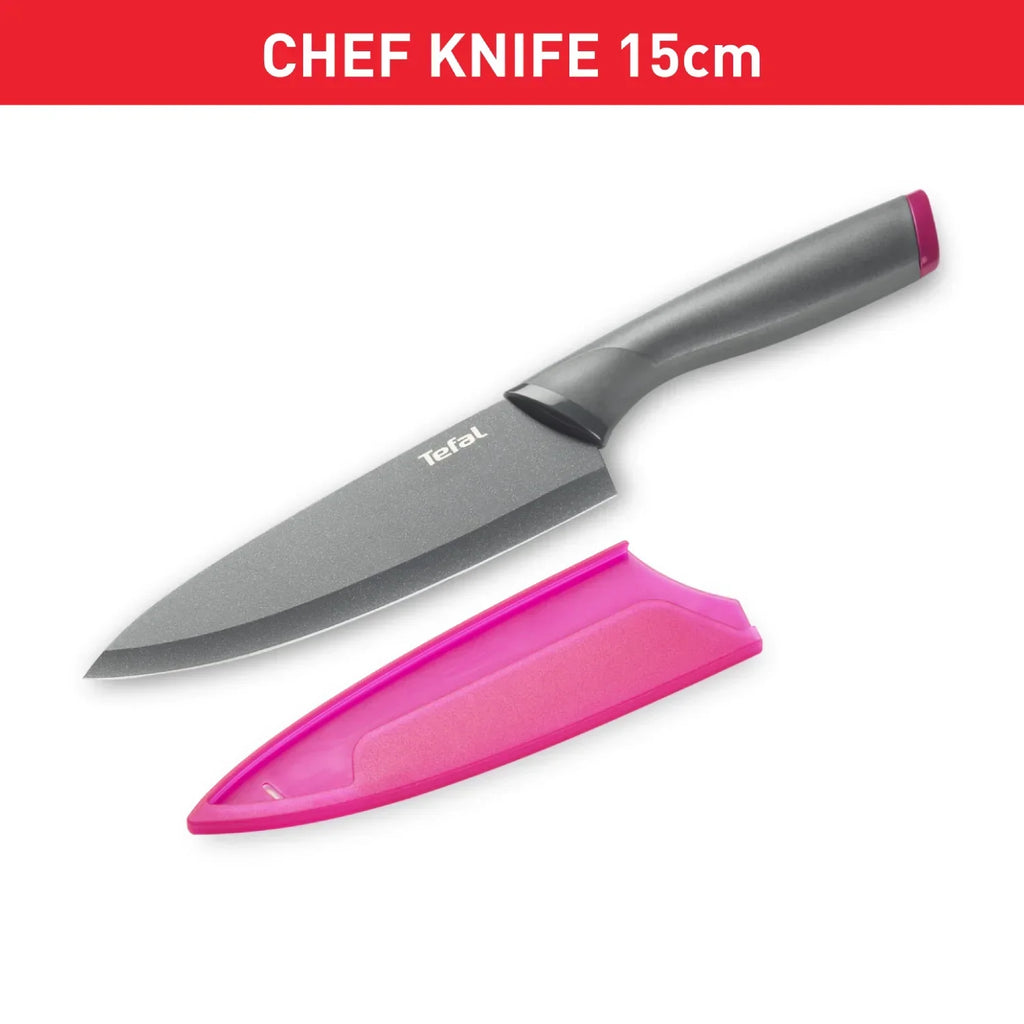 Tefal Fresh Kitchen Non-Stick Stainless Steel Set of 2 Kitchen Knives K122S224
