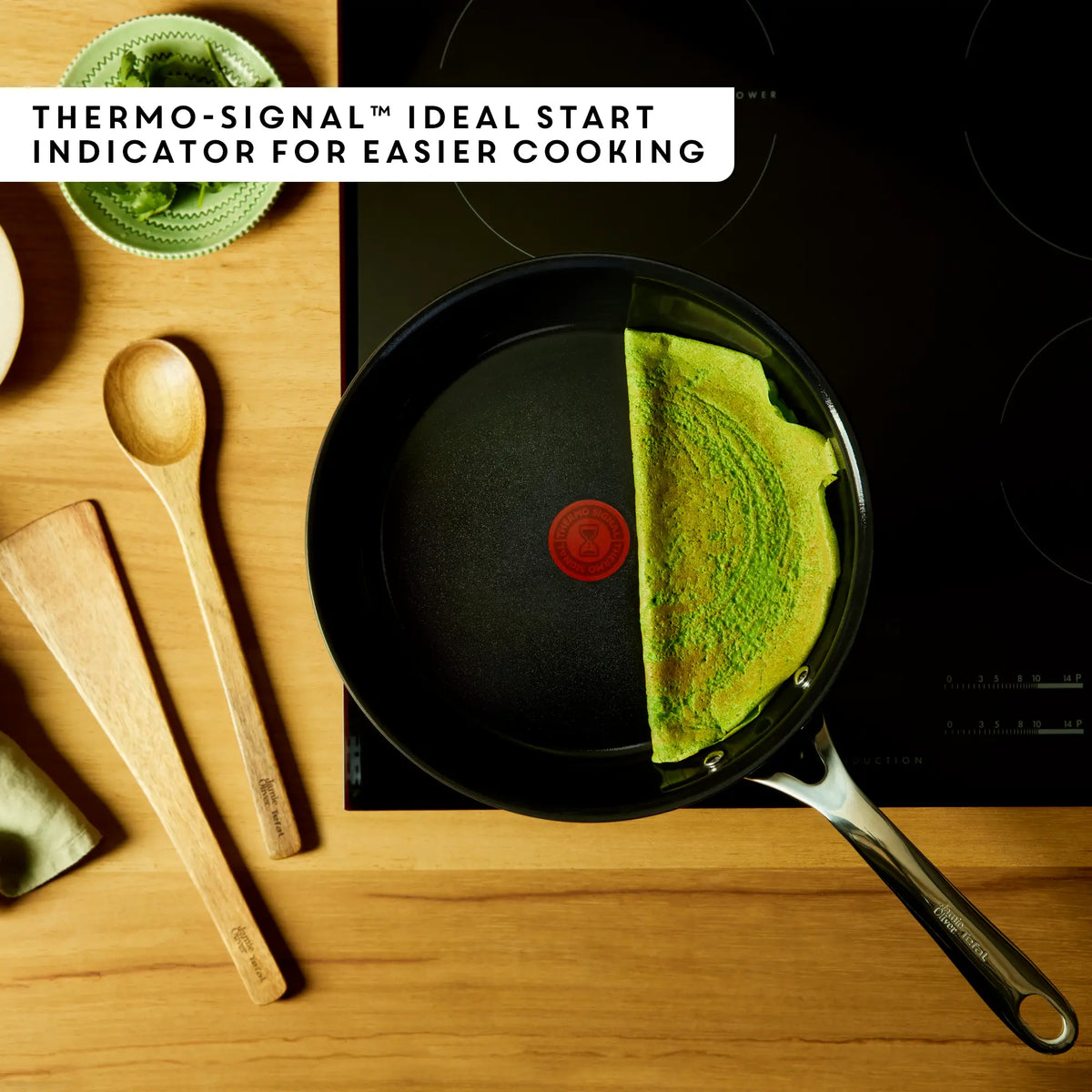 Jamie Oliver by Tefal Enjoy Ceramic Induction Hard Anodised Shallow Pan 30cm + Lid