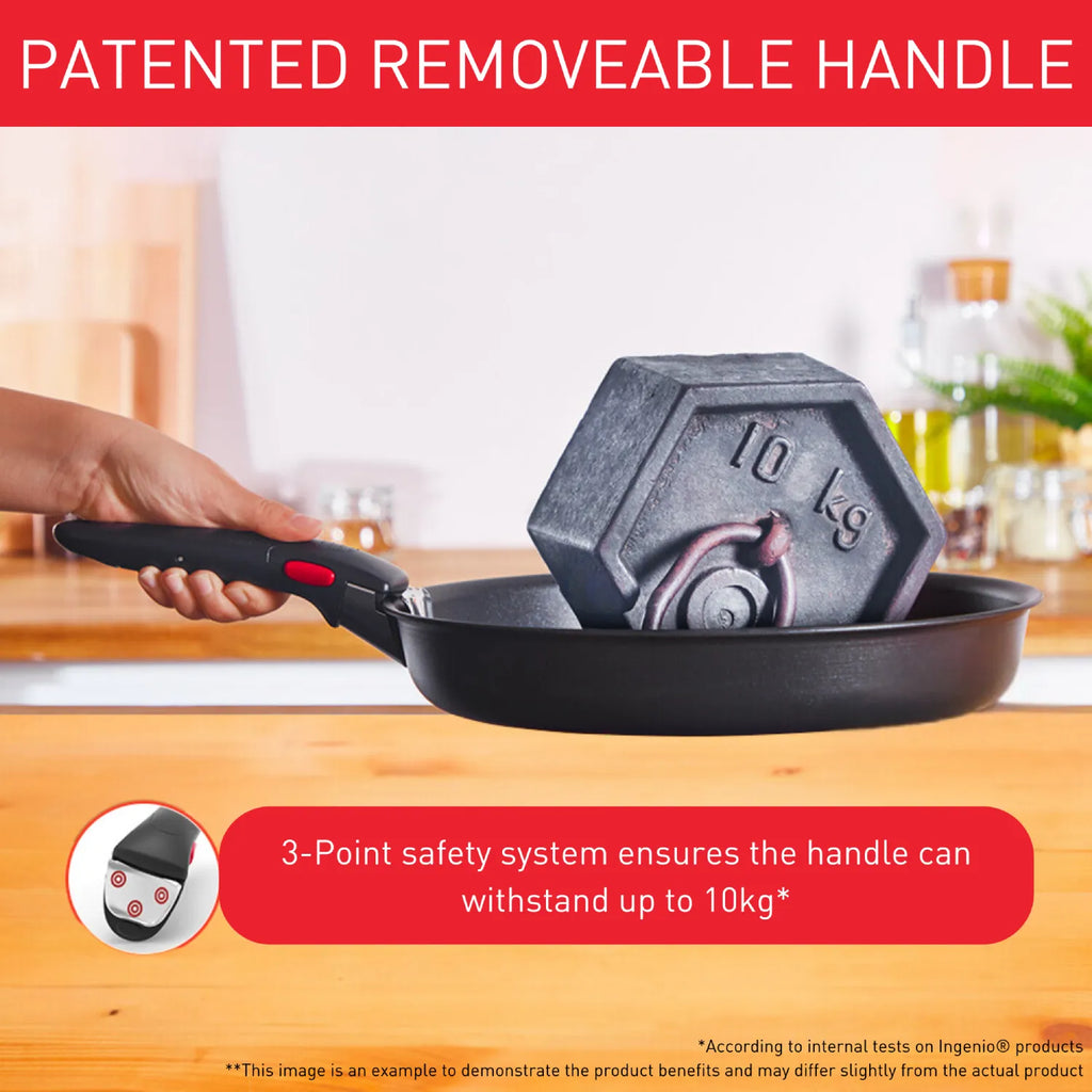 Tefal Ingenio So'Light Induction Non-Stick 3pc Frypan Set