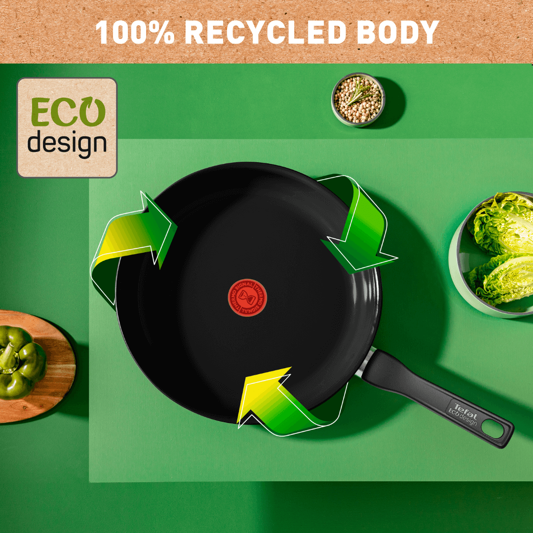 Tefal Renew Black Ceramic Non-stick Frypan 28cm