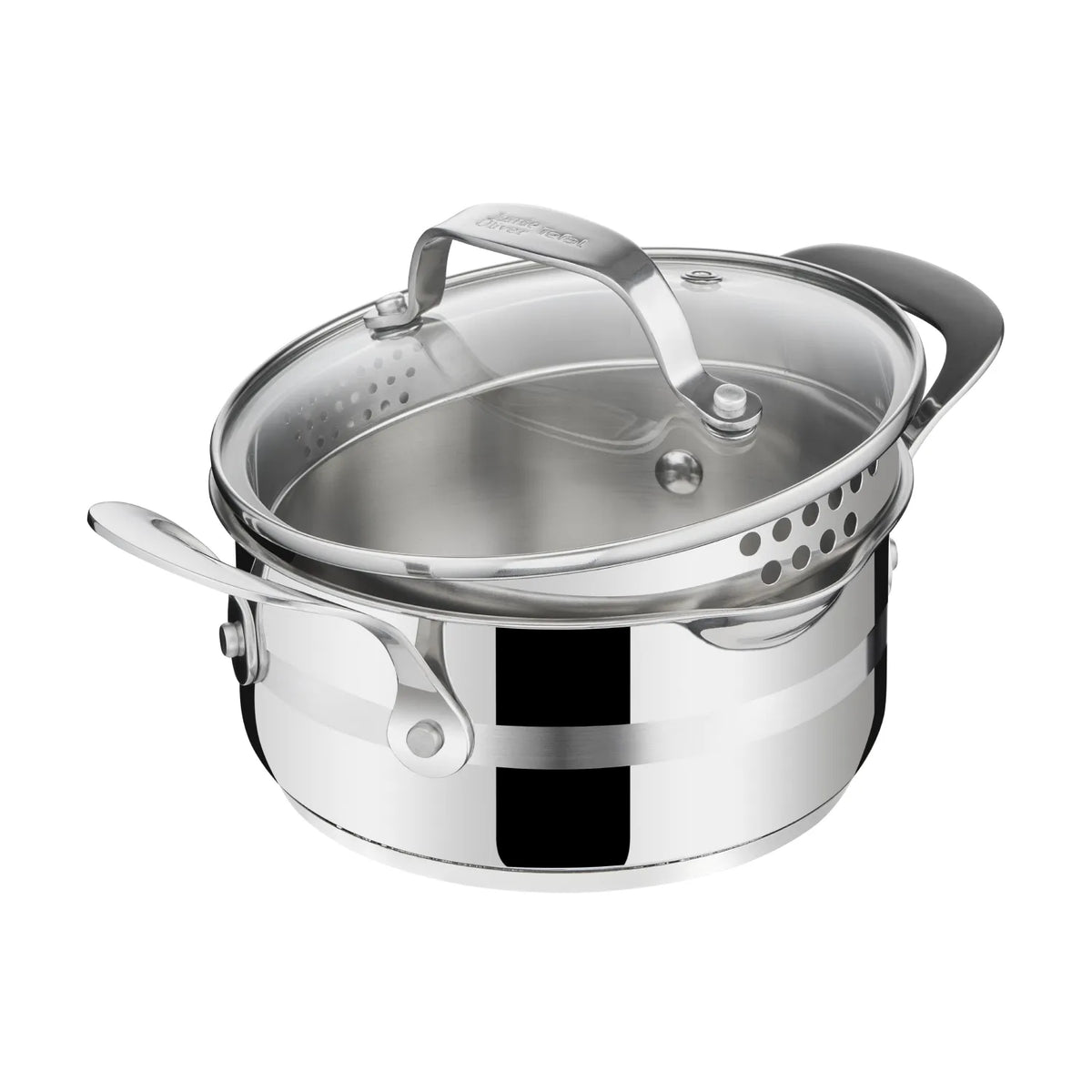 Jamie Oliver by Tefal Cook Smart Induction Stainless Steel 3pc Pot Set + Lids