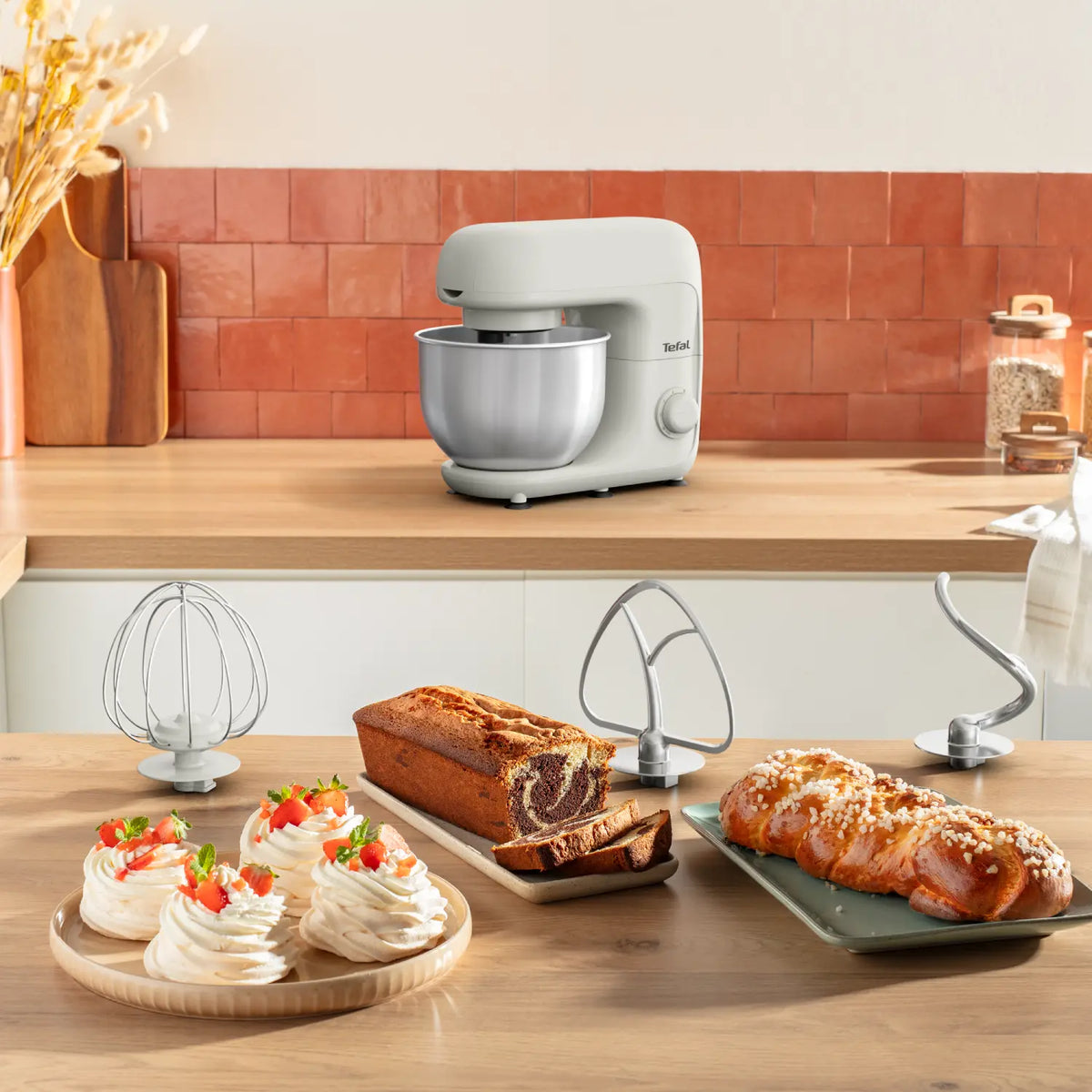 Tefal Bake Essential Stand Mixer White QB1601