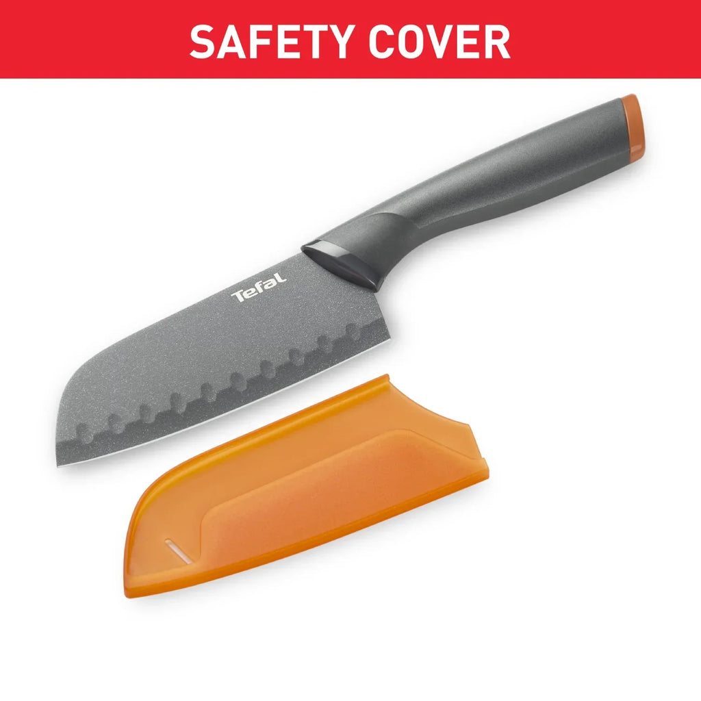 Tefal Fresh Kitchen Non-Stick Stainless Steel Santoku Knife 12cm K1220104