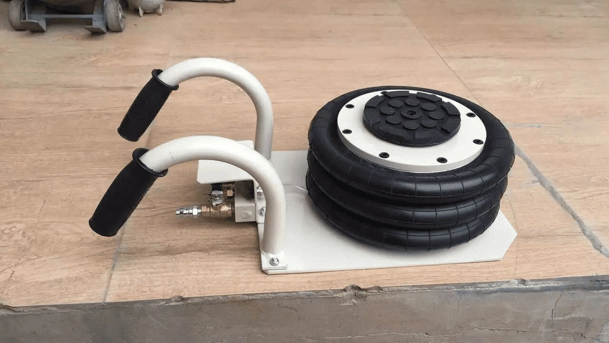 Techtongda Pneumatic Jack 3 Ton Triple Bag Air Pneumatic Jack 6600 lbs Rubber Release Quickly 2 Pcs 6600lbs jack Shop Equipment#190169