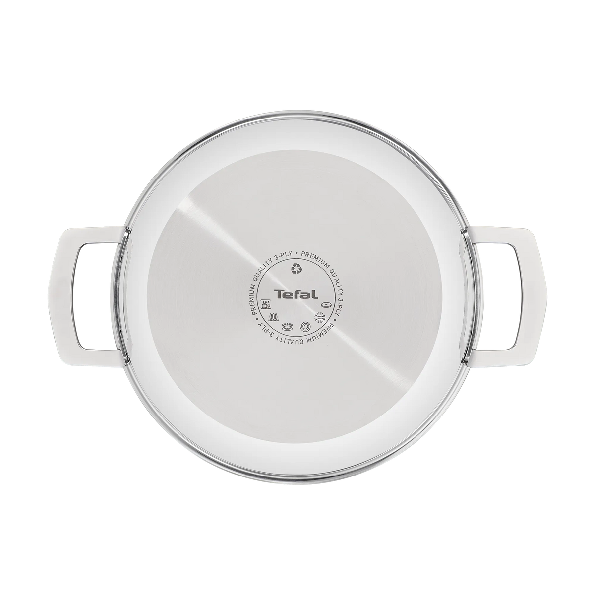 Tefal Emotion+ Gourmet Induction Stainless Steel Uncoated Dutch Oven 24cm