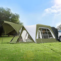 SUV Tent for Camping with 2 Awnings, 4-6 Person Waterproof Car Truck Camping Tent with Thickened Poles, PU3000mm SUV Tailgate Van with Rainfly, Army Green