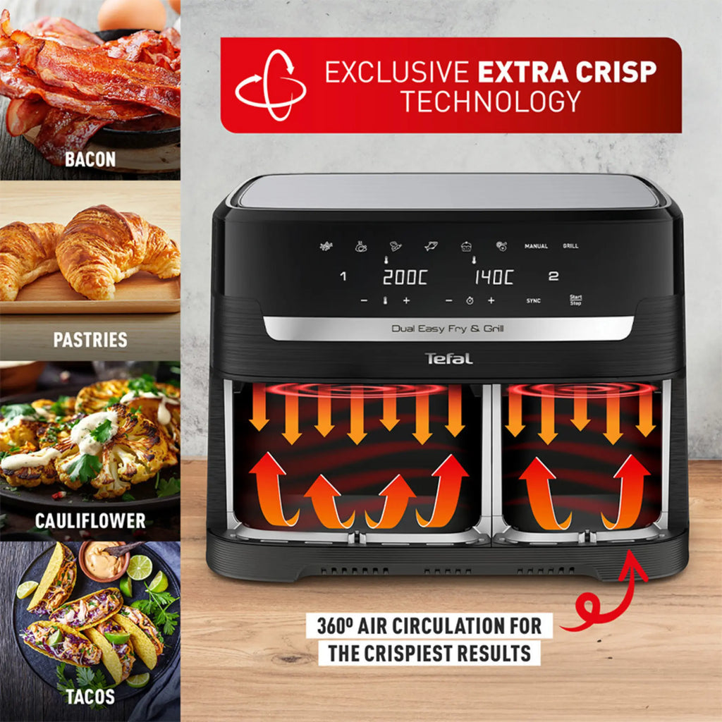 Tefal Dual Easy Fry & Grill 11L Air Fryer EY9458