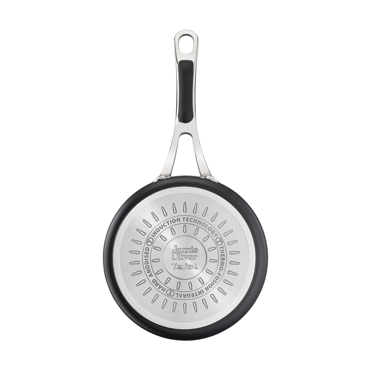 Jamie Oliver by Tefal Cooks Classic Non-Stick Induction Hard Anodised Saucepan + Lid 18cm