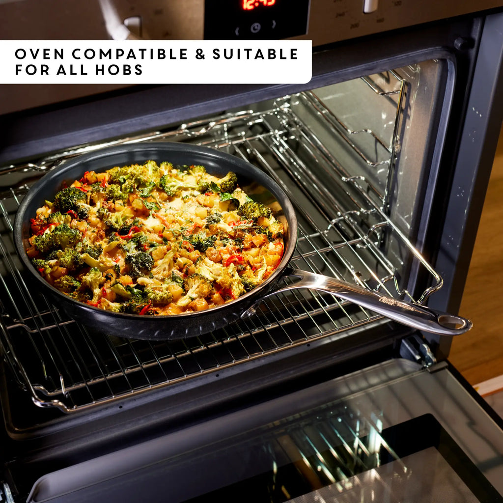 Jamie Oliver by Tefal Enjoy Ceramic Induction Hard Anodised Shallow Pan 30cm + Lid