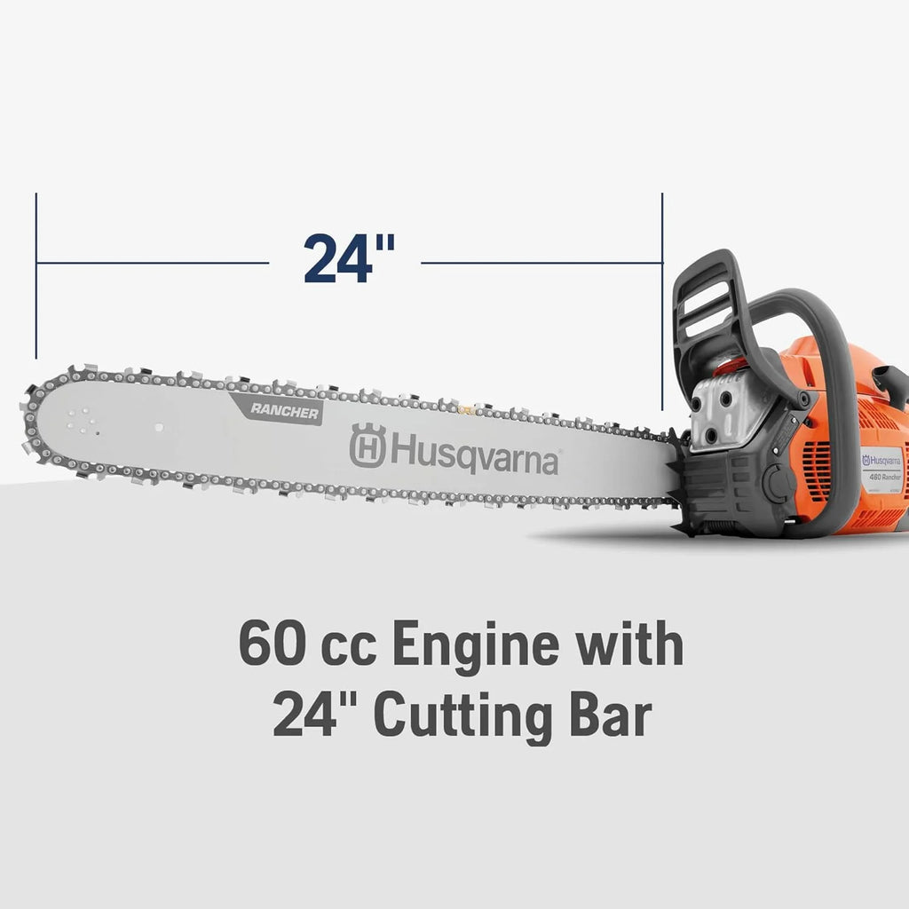 60.3cc 3.6-HP 2-Cycle Gas Chainsaw with 24-Inch Bar - 460