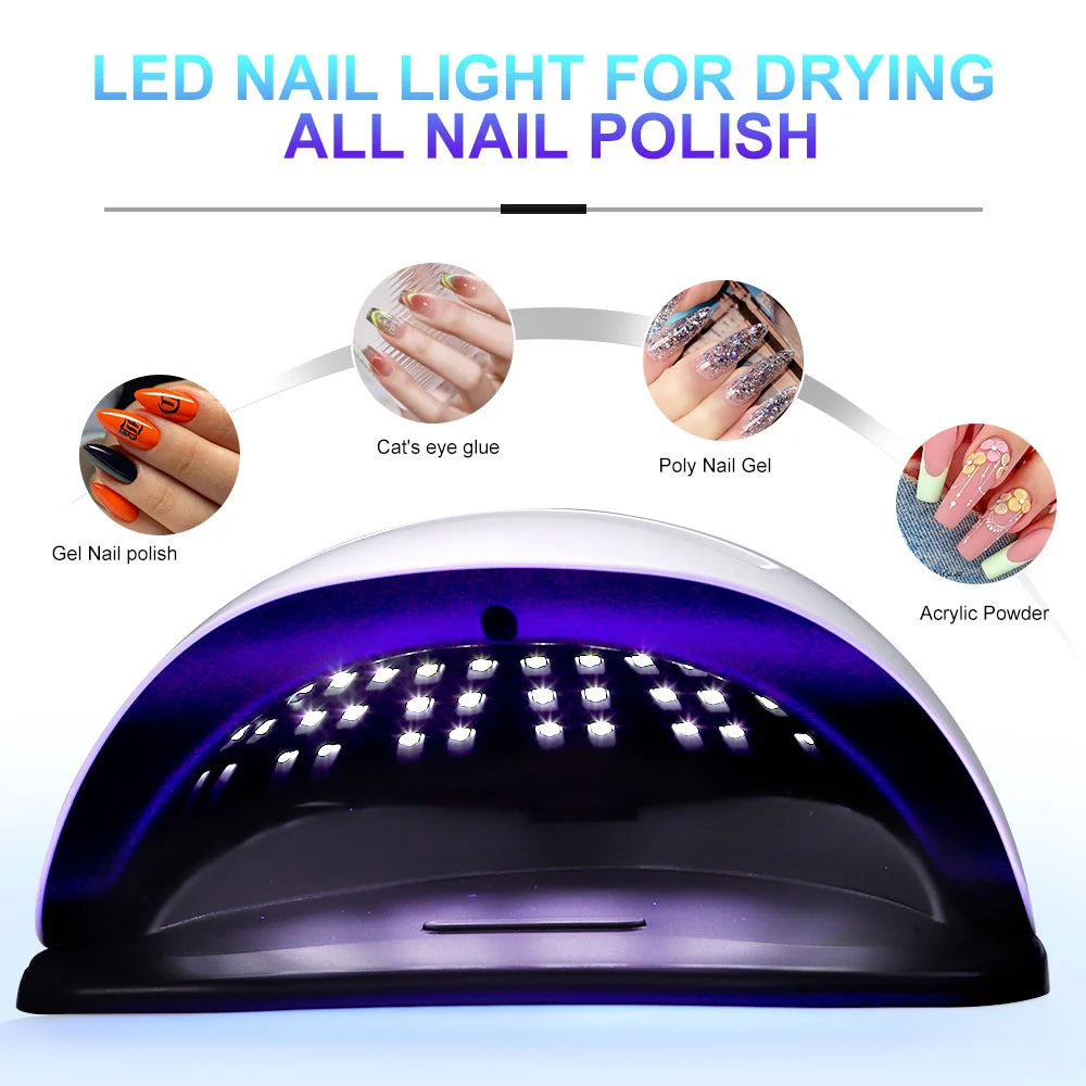 UV LED Nail Lamp Professional LED Nail Dryer For Gel Nails With Removable Base, Touch Screen 4 Timers And Automatic Sensor UV LED Nail Lamp Professional LED Nail Dryer For Gel Nails With Removable Bas