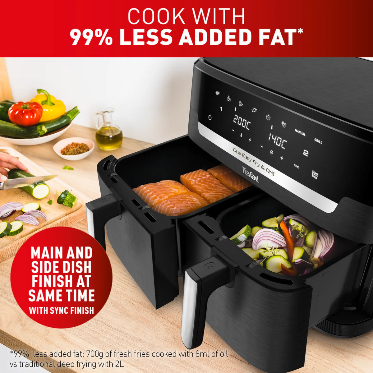 Tefal Dual Easy Fry & Grill 11L Air Fryer EY9458