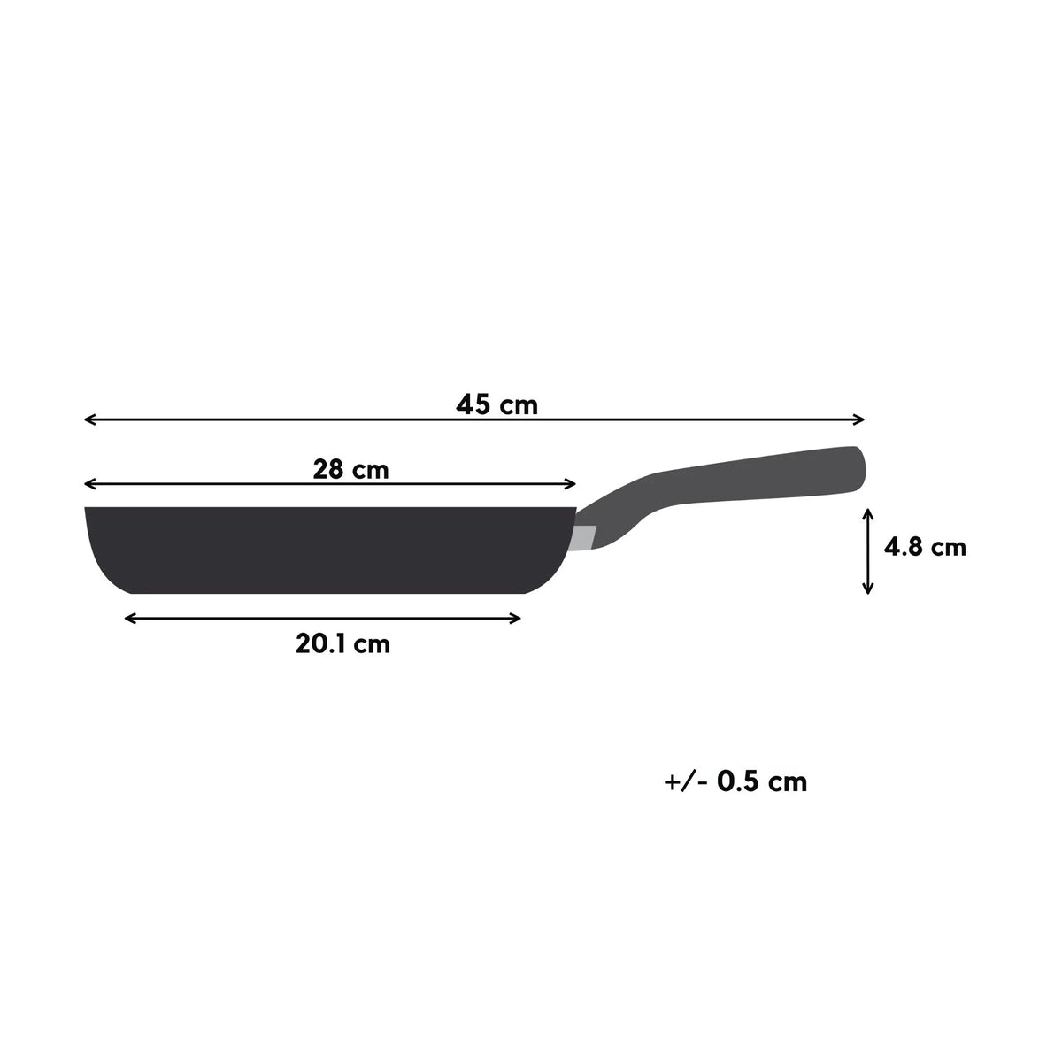 Tefal Dark Essential Mineralia+ Non Stick Frypan 28cm
