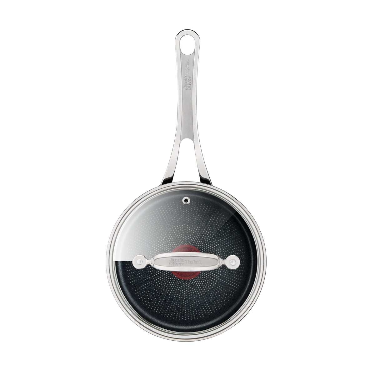 Jamie Oliver by Tefal Cooks Classic Non-Stick Induction Hard Anodised Saucepan + Lid 18cm