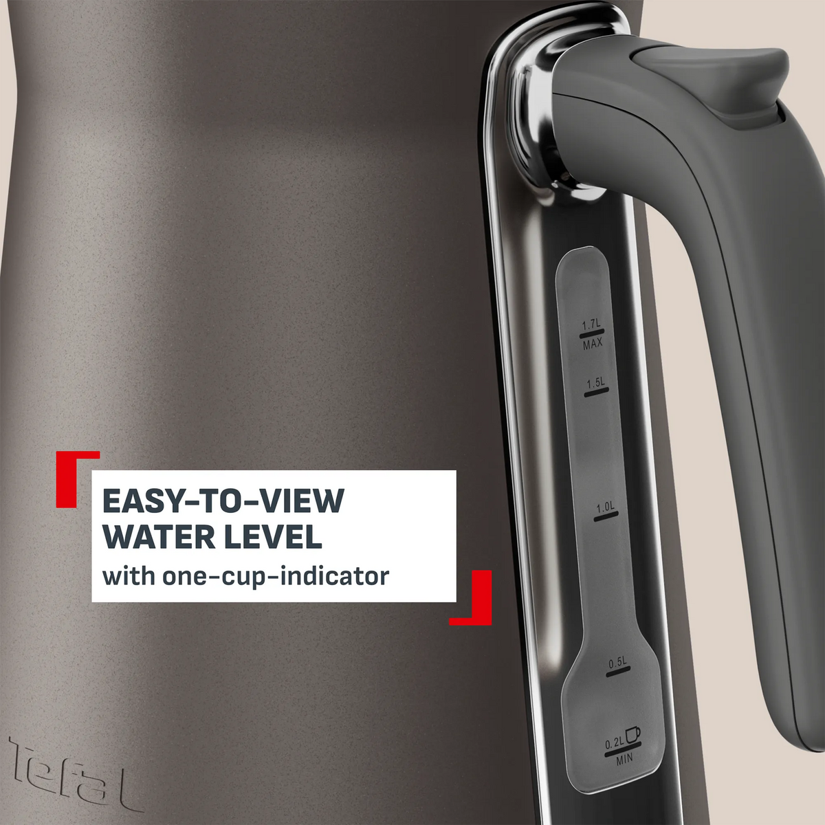 Tefal Collection Kettle Grey Pewter KI666E