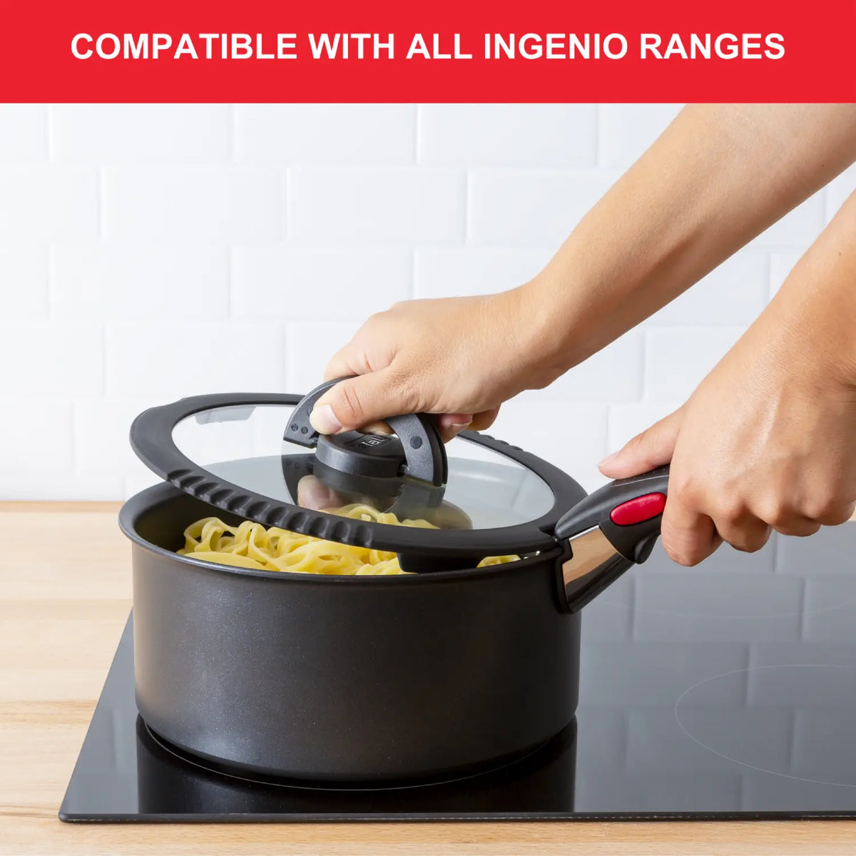 Tefal Ingenio Accessory - Set of 3 Draining Lids (16, 18, 20cm)