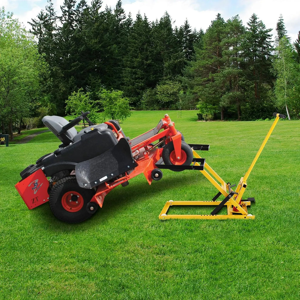 Lawn Mower Lift Jack 26 Inch, Lawn Mower Lift with Hydraulic Jack, Welded Solid Steel Construction, for Riding Lawn Mowers Tractors, ATV, Maintenance & Repairs (Weight Capacity 500 LBS)