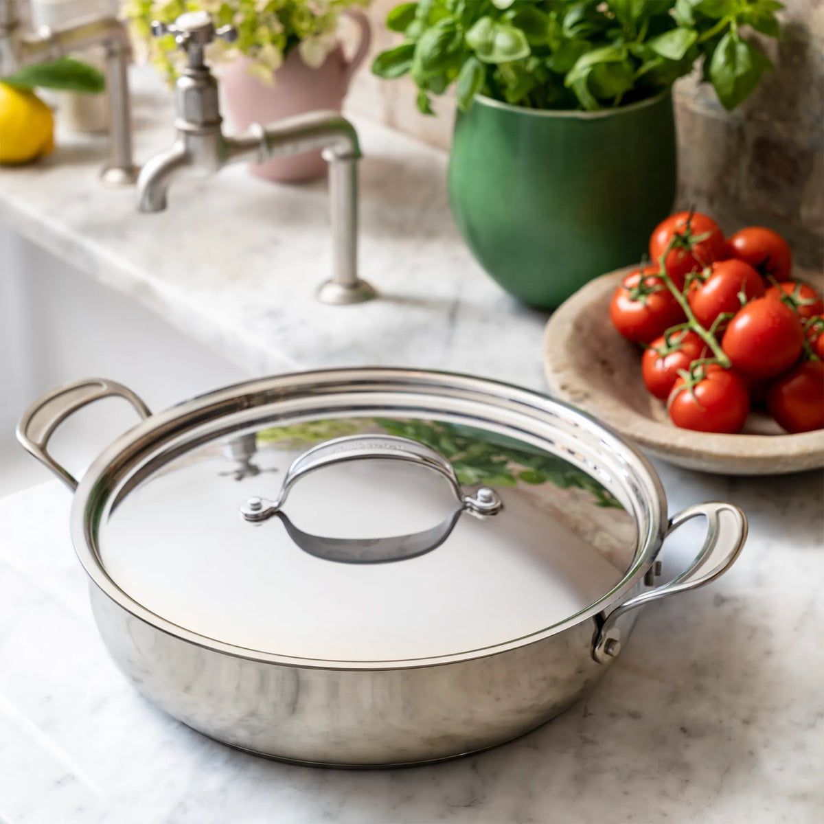 Jamie Oliver by Tefal Cooks Classic Stainless Steel Non-stick Induction All-In-One Pan 30cm + Lid
