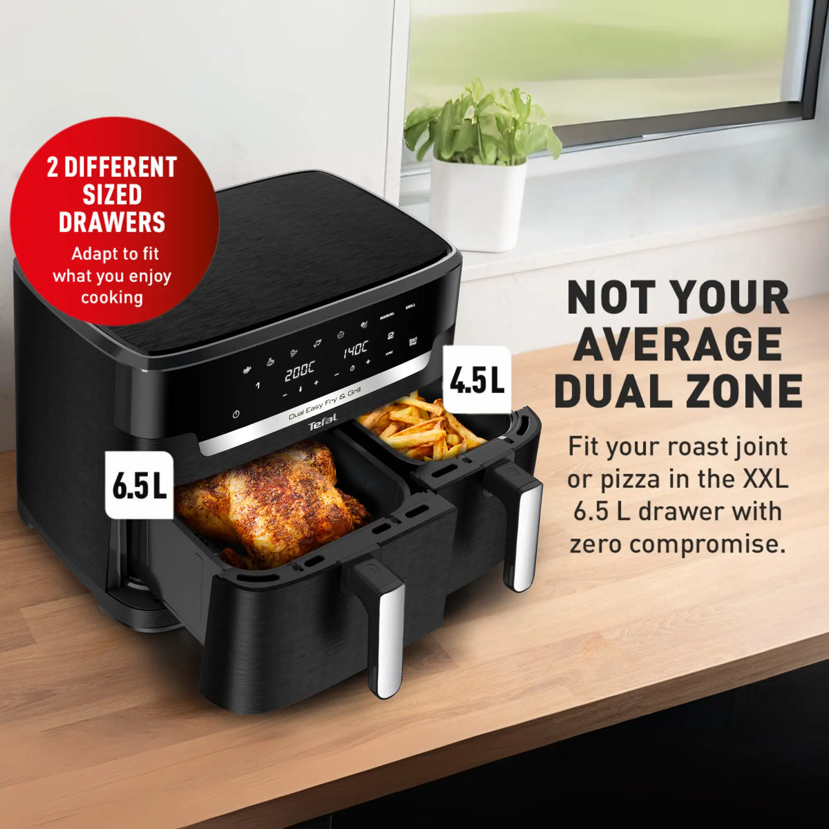Tefal Dual Easy Fry & Grill 11L Air Fryer EY9458