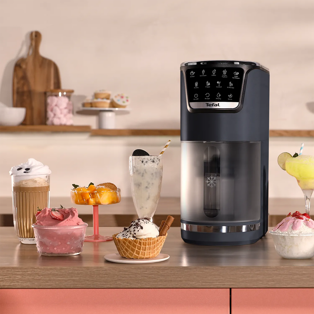 Tefal Dolci Black Knight Ice Cream Maker with Bonus Nesquik Tins