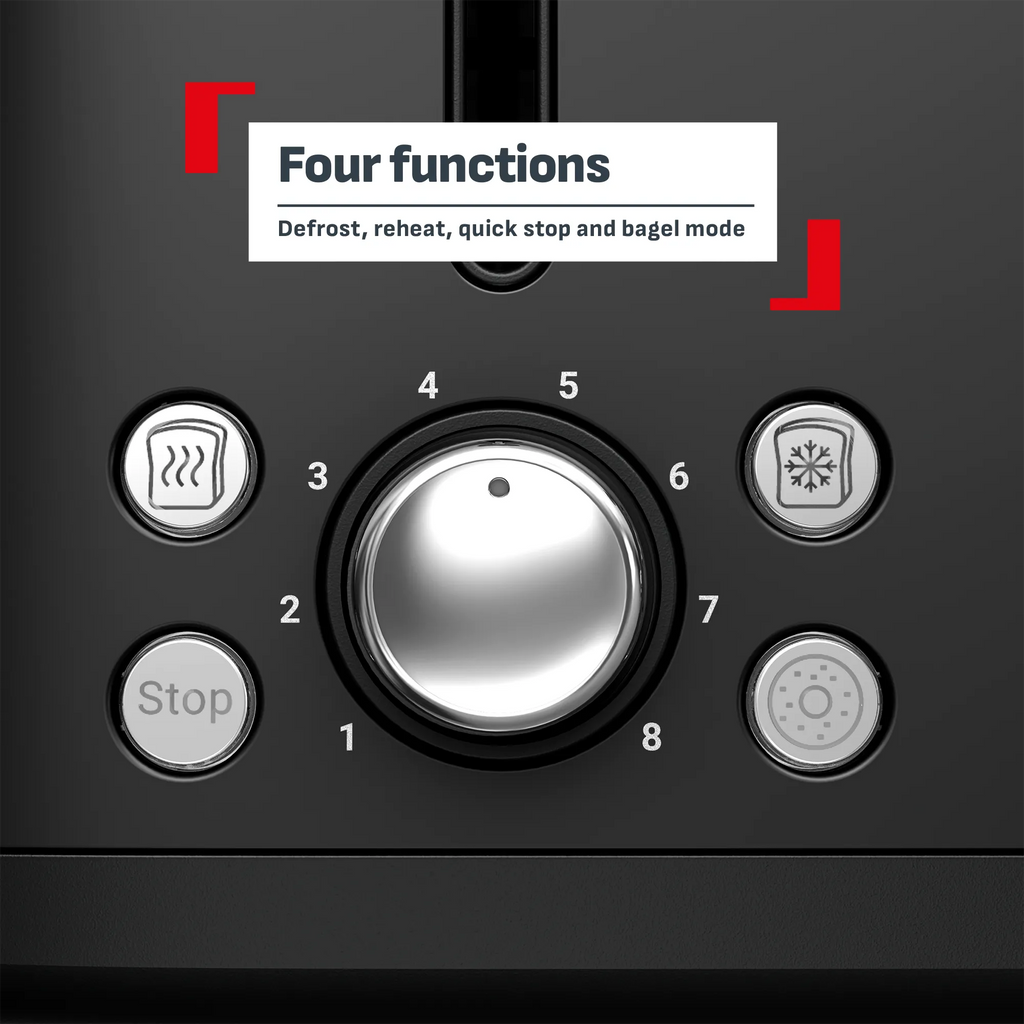 Tefal Collection Toaster 4-slice Black TF7208