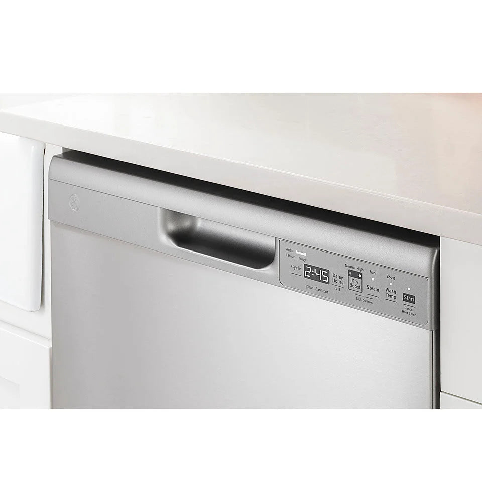 GE - Front Control Built-In Dishwasher, 52 dBA - Slate