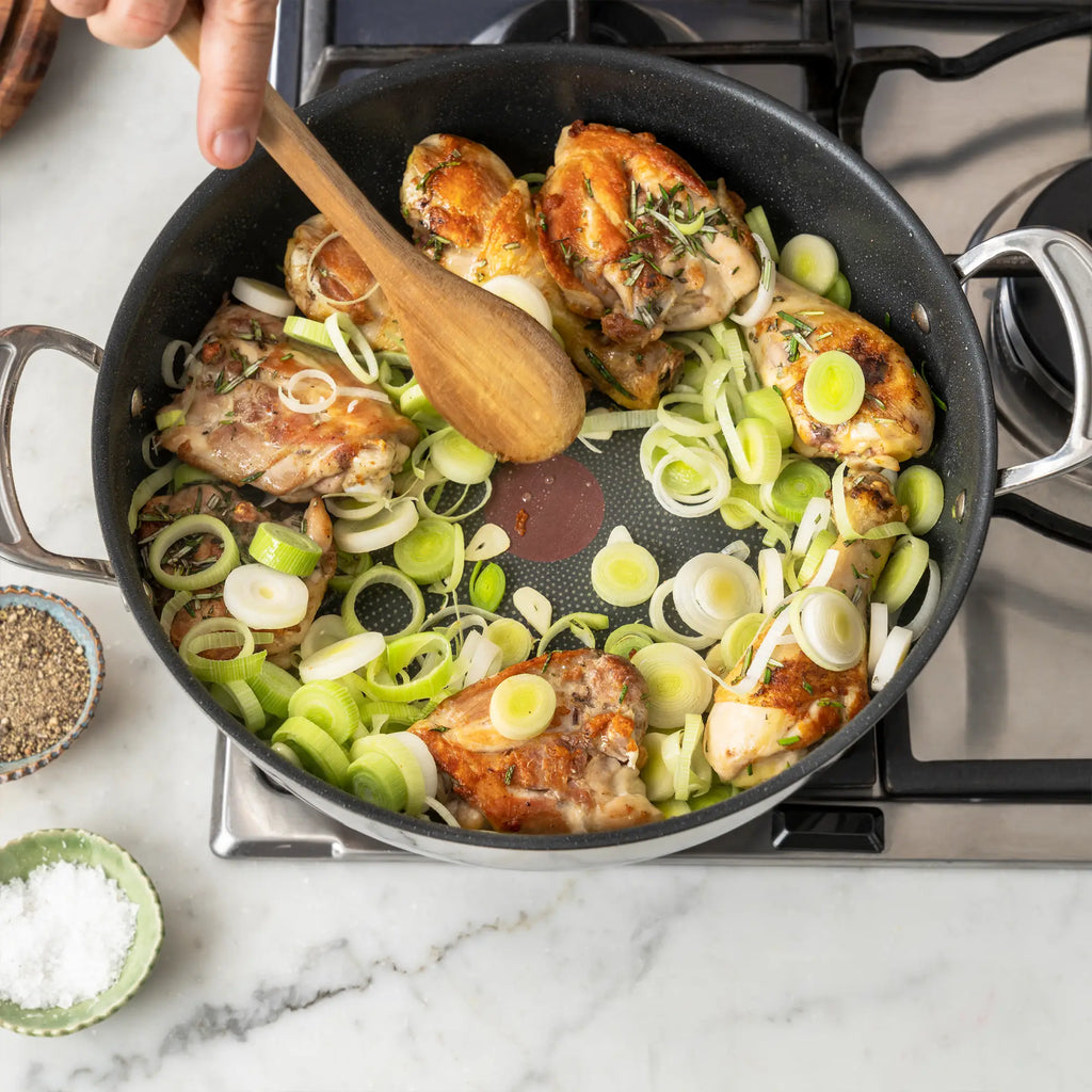 Jamie Oliver by Tefal Cooks Classic Stainless Steel Non-stick Induction All-In-One Pan 30cm + Lid