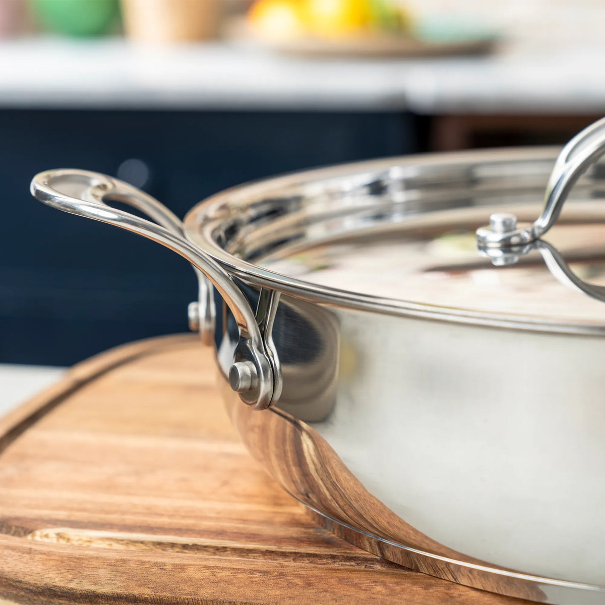 Jamie Oliver by Tefal Cooks Classic Stainless Steel Non-stick Induction All-In-One Pan 30cm + Lid