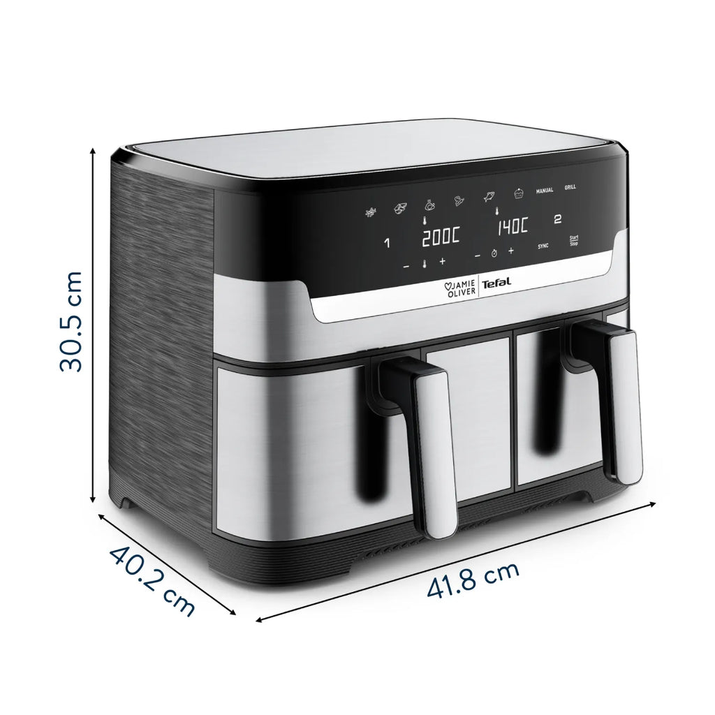 Jamie Oliver by Tefal Dual Air Fryer 8.3L EY905J