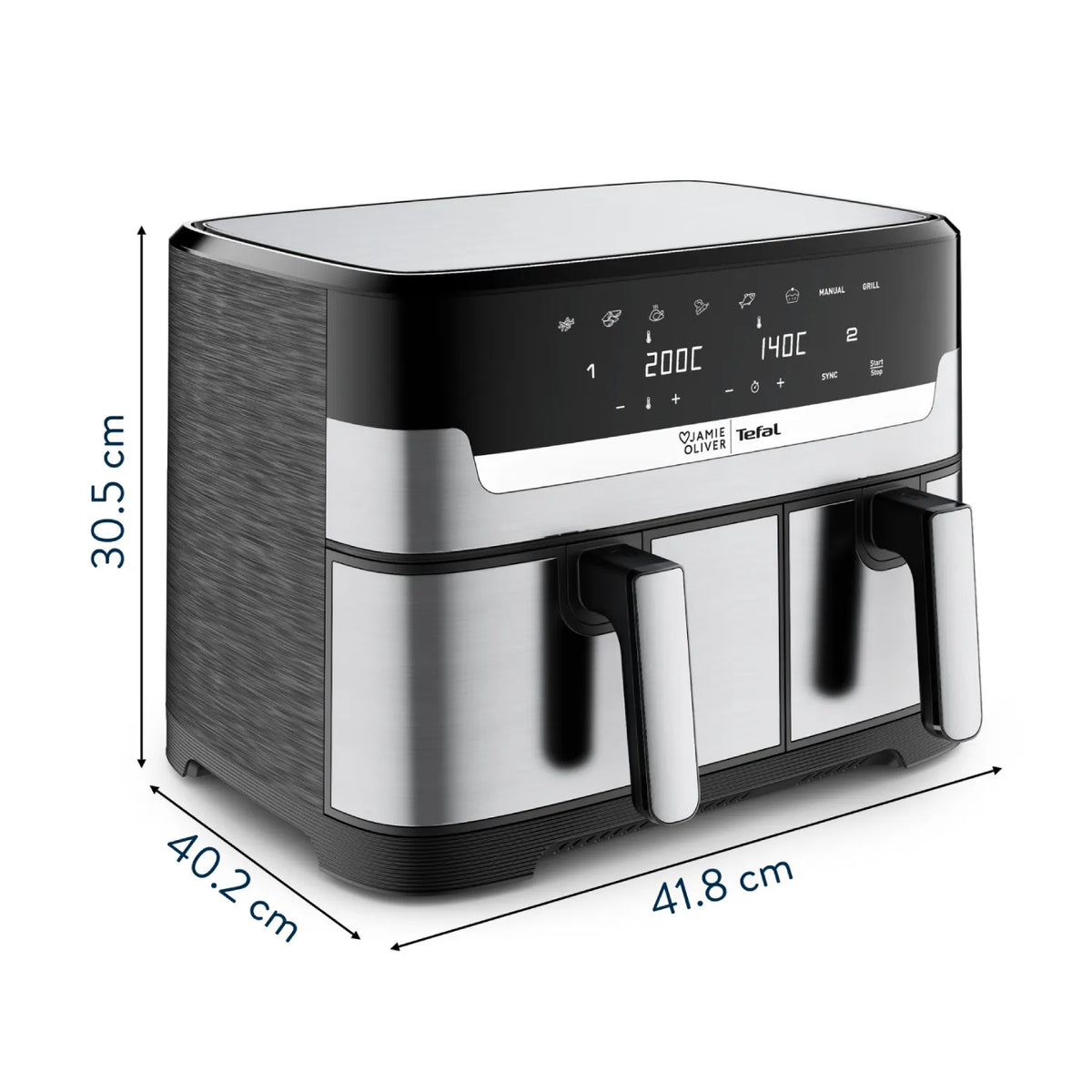 Jamie Oliver by Tefal Dual Air Fryer 8.3L EY905J