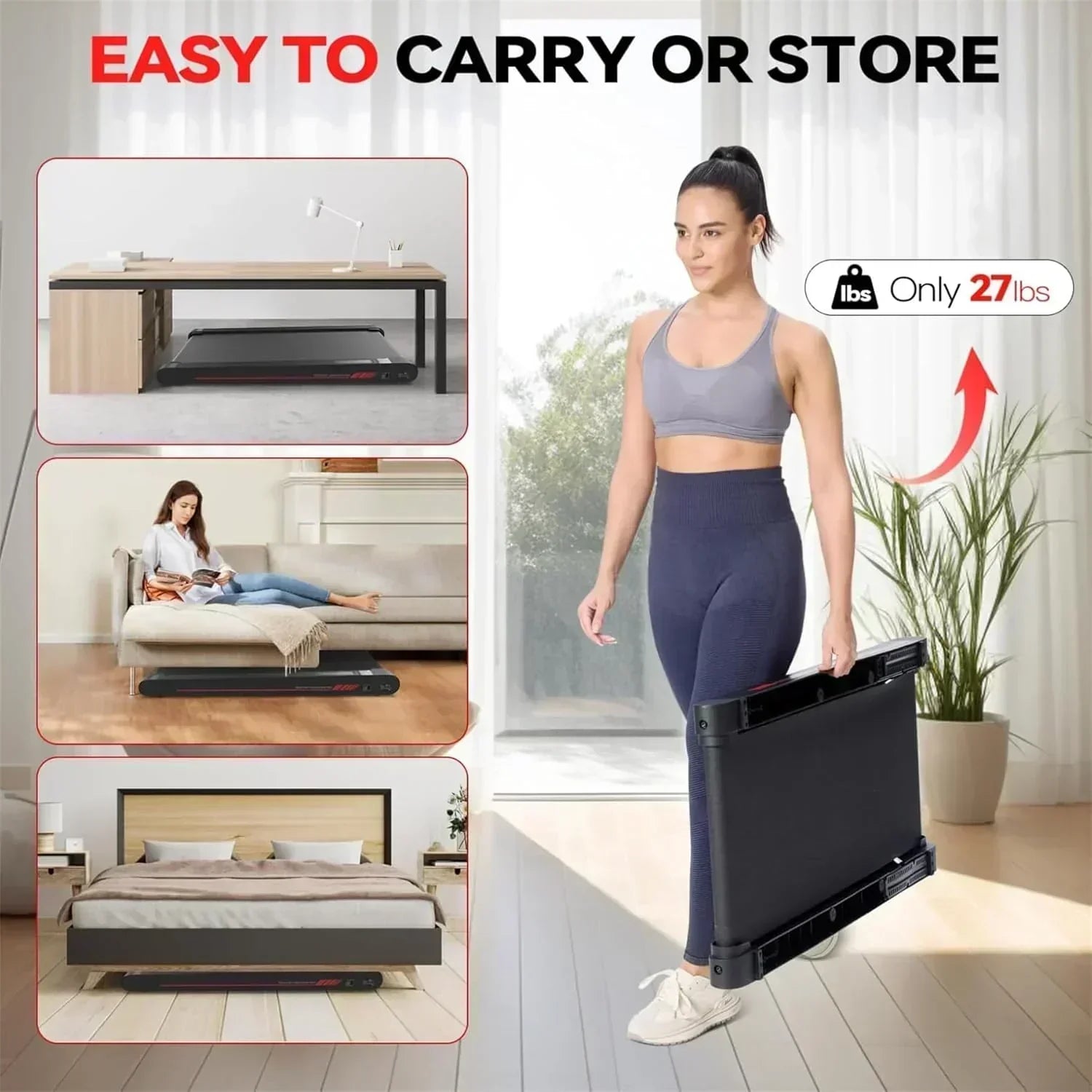 Sperax Walking Vibration Pad with APP 3 in 1 Under Desk Treadmill Walking Treadmill Pad