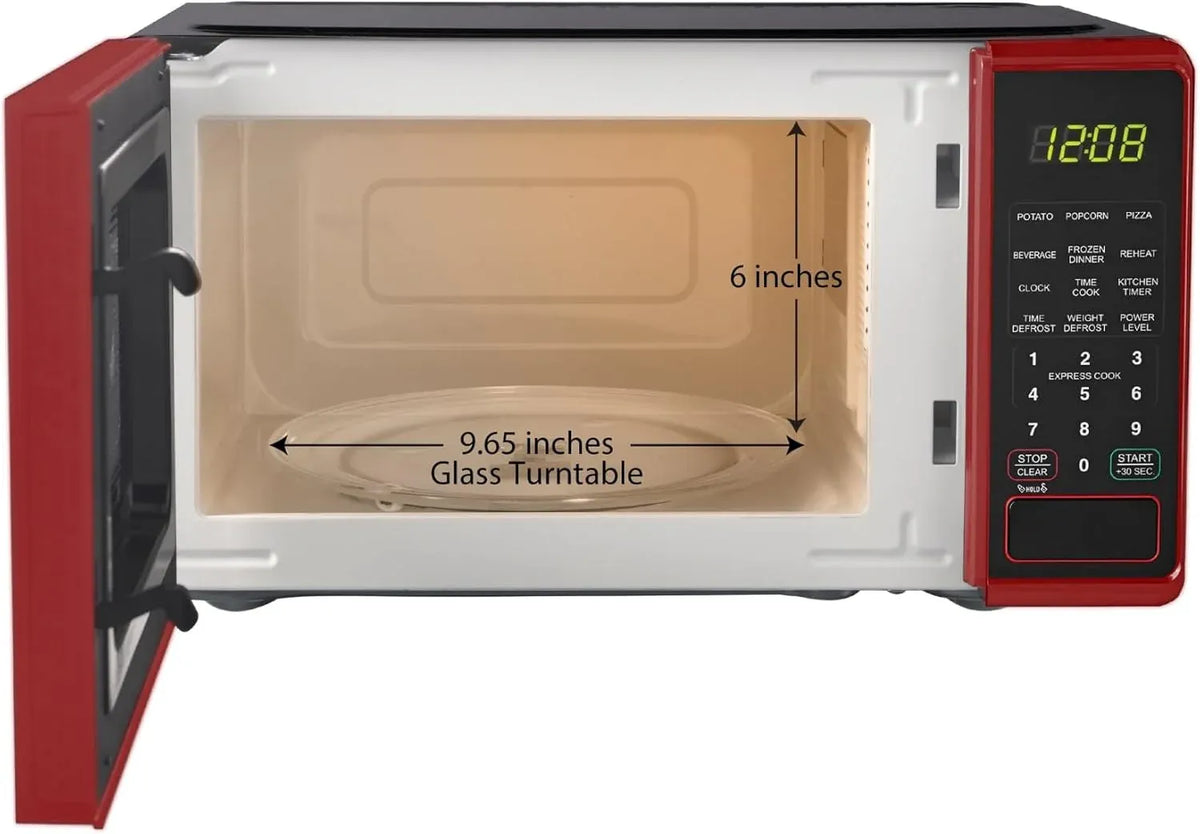 0.7 cu. ft. Countertop Microwave Oven, 700 Watts, New (Color : Red)