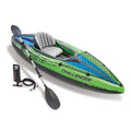 Intex Challenger K1 Single Person Inflatable Fishing Kayak Set Accessory Kit Oars & Pump