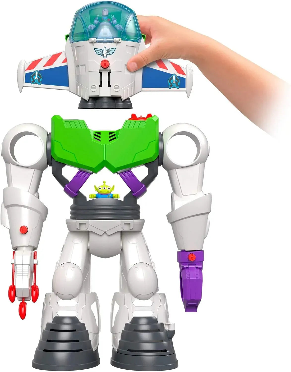 Fisher-Price Imaginext Preschool Toy Disney Pixar Toy Story Buzz Lightyear Robot Playset with Spaceship for Pretend Play Kids Ages 3+ Years